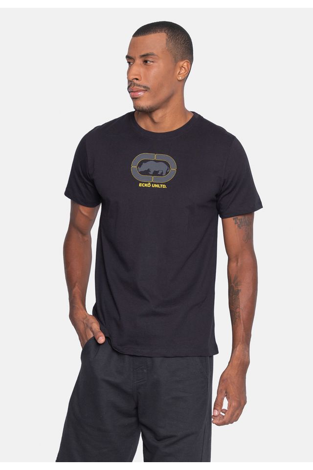 Camiseta-Ecko-Estampada-Preta