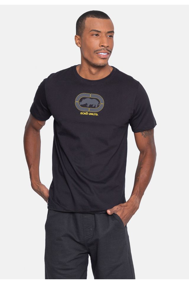 Camiseta-Ecko-Estampada-Preta