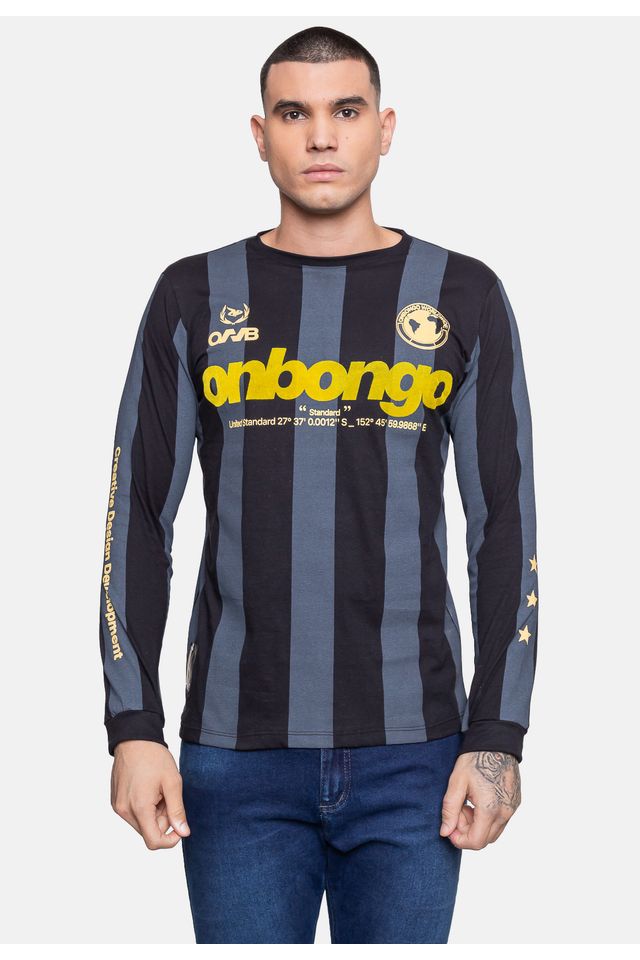 Camiseta-Onbongo-Masculina-Manga-Longa-Road-Preta