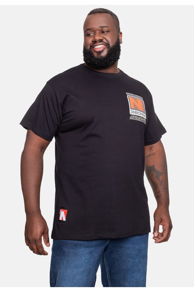 Camiseta-Onbongo-Plus-Size-Ahead-Preta