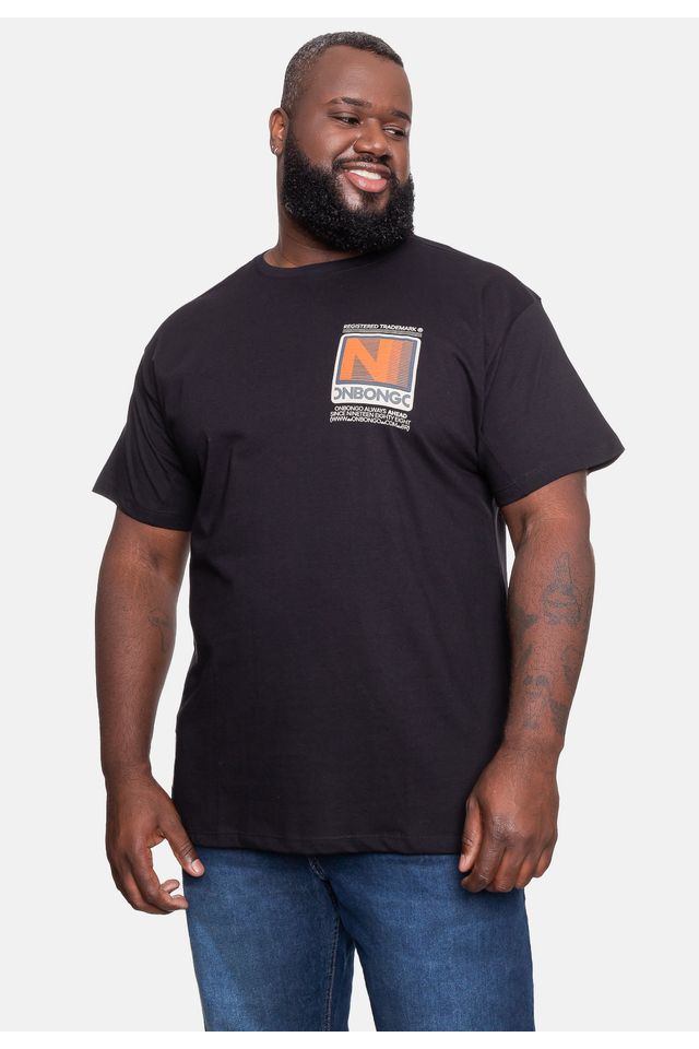 Camiseta-Onbongo-Plus-Size-Ahead-Preta
