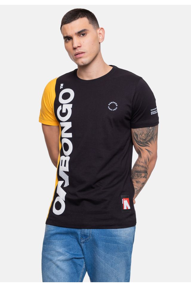 Camiseta-Onbongo-Masculina-Especial-Drill-Mostarda