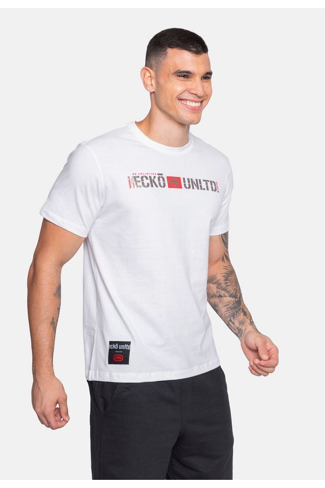 Camiseta-Ecko-Estampada-Branca