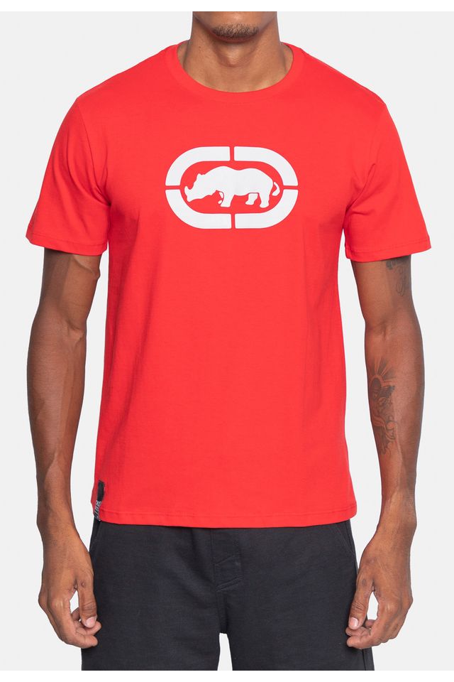 Camiseta-Ecko-Estampada-Vermelha