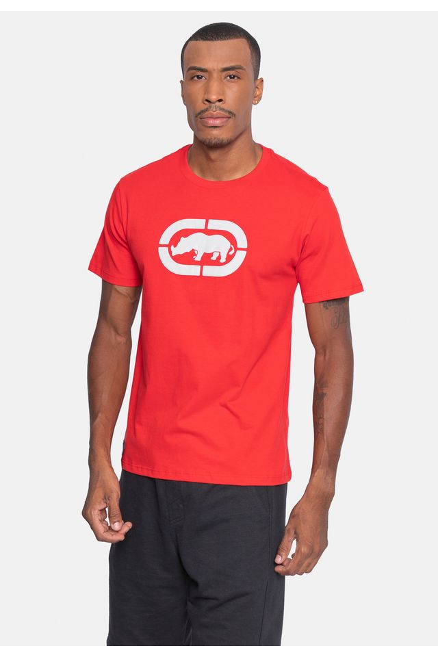Camiseta-Ecko-Estampada-Vermelha