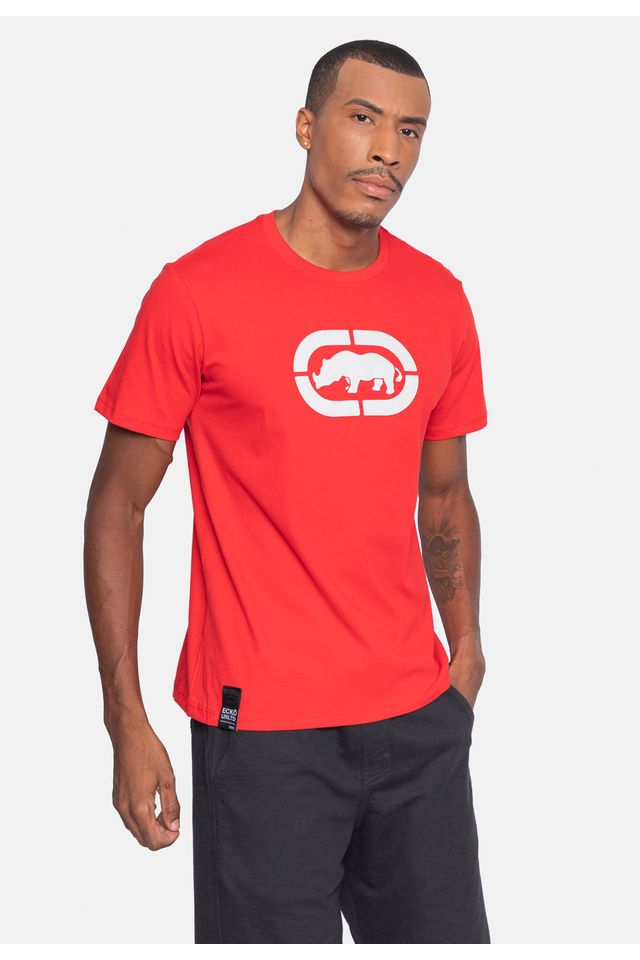 Camiseta-Ecko-Estampada-Vermelha