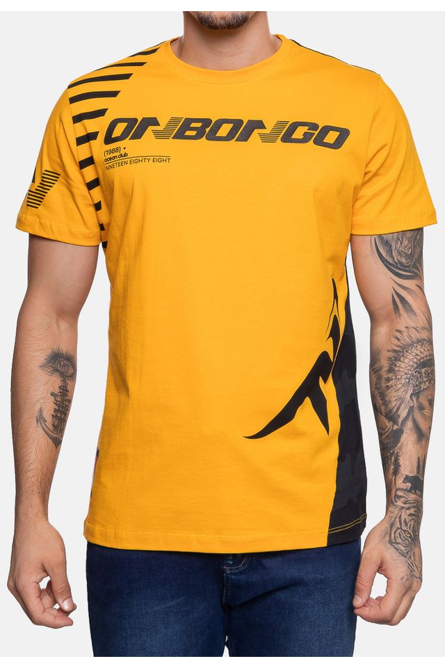 Camiseta-Onbongo-Masculina-Ocean-Mostarda