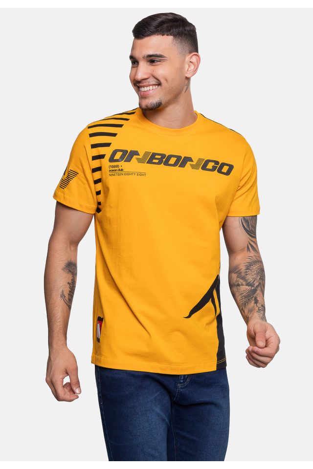 Camiseta-Onbongo-Masculina-Ocean-Mostarda
