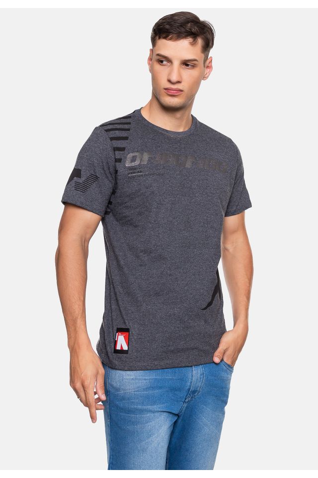 Camiseta-Onbongo-Masculina-Ocean-Preta-Mescla