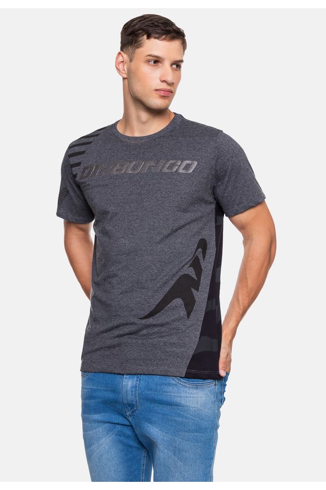 Camiseta-Onbongo-Masculina-Ocean-Preta-Mescla