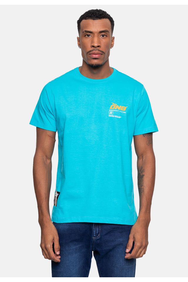 Camiseta-Onbongo-Masculina-Azul-Turquesa Camiseta-Onbongo-Masculina-Azul-Turquesa