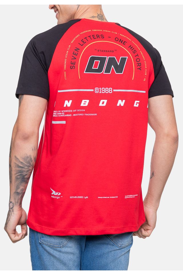 Camiseta-Onbongo-Masculina-Raglan-Doom-Vermelha-Dalia