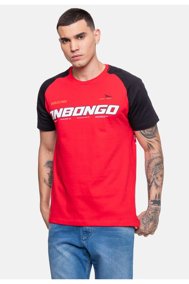 Camiseta-Onbongo-Masculina-Raglan-Doom-Vermelha-Dalia