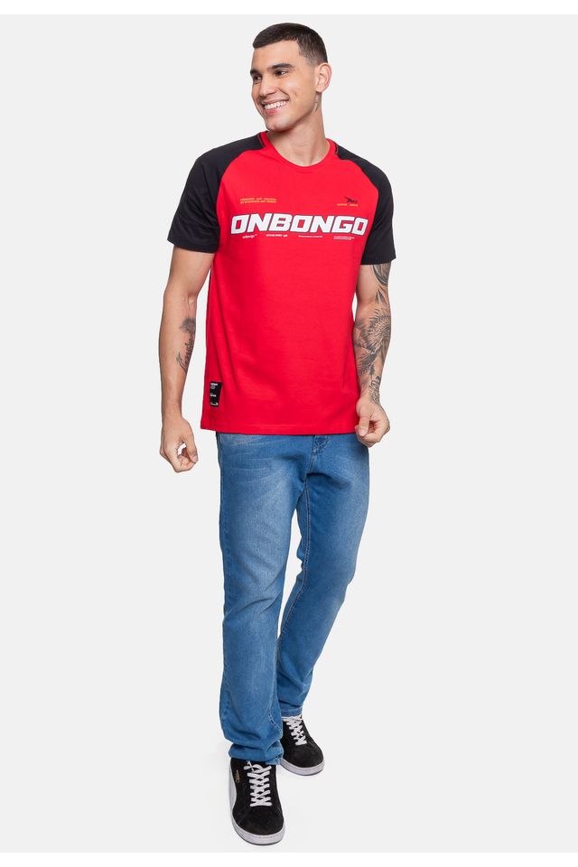 Camiseta-Onbongo-Masculina-Raglan-Doom-Vermelha-Dalia