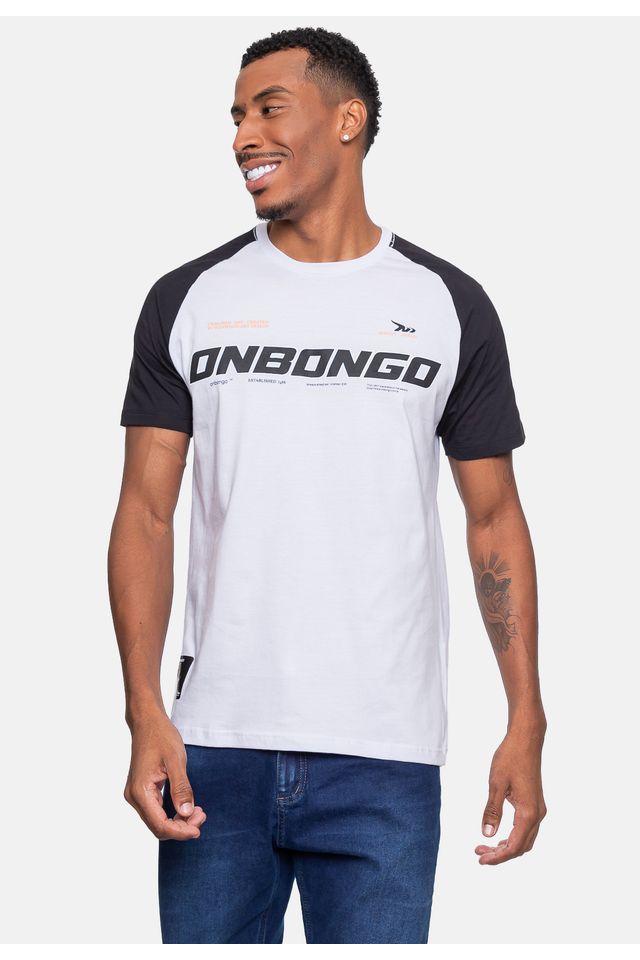 Camiseta-Onbongo-Raglan-Doom-Branca