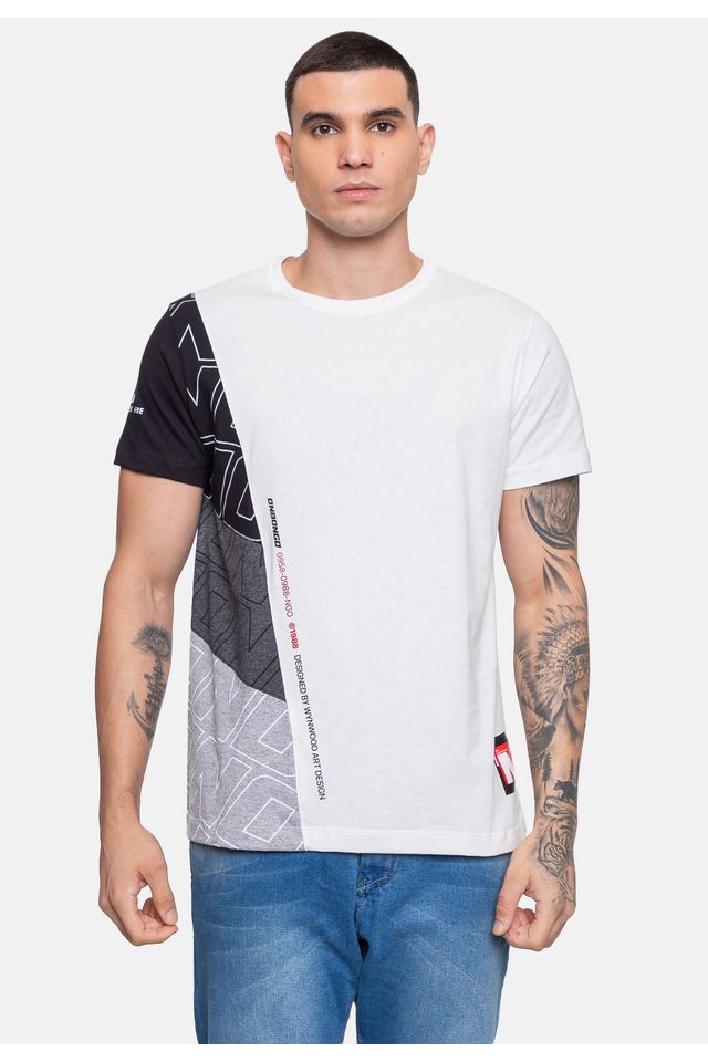 Camiseta-Onbongo-Masculina-Preta-Mescla-Vintage