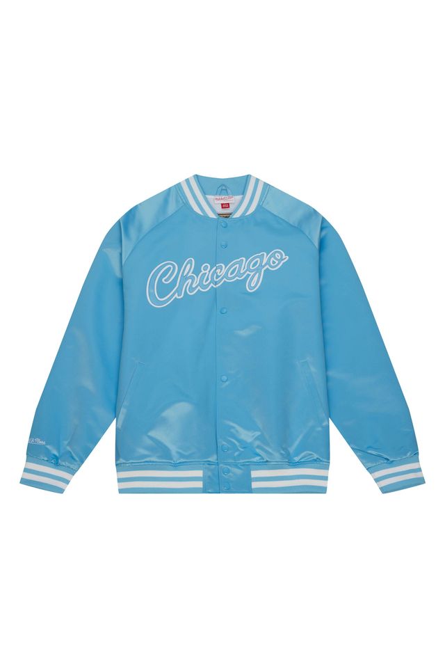 Jaqueta-Mitchell---Ness-Double-Clutch-Lightweight-Satin-Chicago-Bulls-Azul