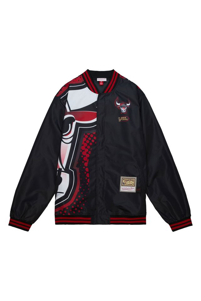 Jaqueta-Mitchell---Ness-Bomber-Jacket-Big-Face-7-0-Chicago-Bulls-Preta Jaqueta-Mitchell---Ness-Bomber-Jacket-Big-Face-7-0-Chicago-Bulls-Preta