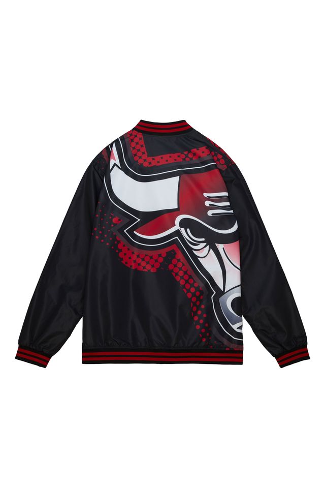 Jaqueta-Mitchell---Ness-Bomber-Jacket-Big-Face-7-0-Chicago-Bulls-Preta