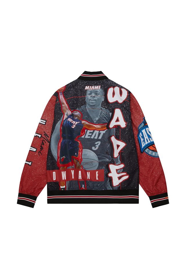 Jaqueta-Mitchell---Ness-Player-Burst-Warm-Up-Jacket-Miami-Heat-Dwyane-Wade-Branca Jaqueta-Mitchell---Ness-Player-Burst-Warm-Up-Jacket-Miami-Heat-Dwyane-Wade-Branca