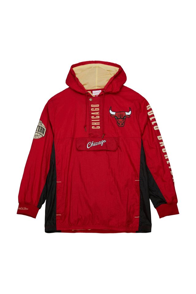 Jaqueta-Mitchell---Ness-Team-OG-2-0-Anorak-Windbreaker-Vintage-Logo-Chicago-Bulls-Vermelha