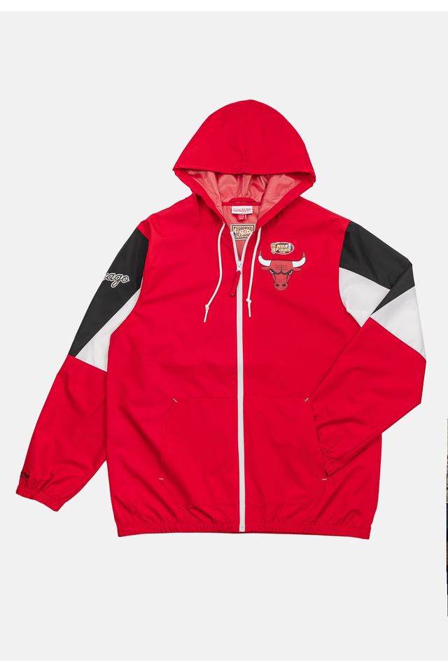 Jaqueta-Mitchell---Ness-NBA-Throw-It-Back-Full-Zip-Windbreaker-Chicago-Bulls-Vermelha Jaqueta-Mitchell---Ness-NBA-Throw-It-Back-Full-Zip-Windbreaker-Chicago-Bulls-Vermelha