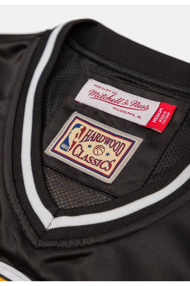Moletom-Mitchell---Ness-V-Neck-Pullover-Jacket-Los-Angeles-Lakers-Preta