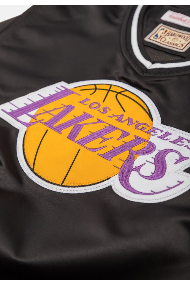 Moletom-Mitchell---Ness-V-Neck-Pullover-Jacket-Los-Angeles-Lakers-Preta