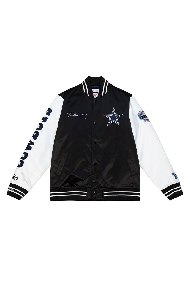 Jaqueta-Mitchell---Ness-NFL-Dallas-Cowboys-Satin-Preta