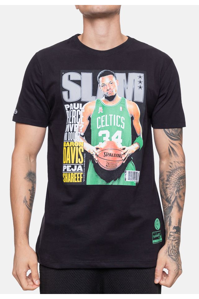 Camiseta-Mitchell---Ness-Masculina-Slam-Paul-Pierce-Preta