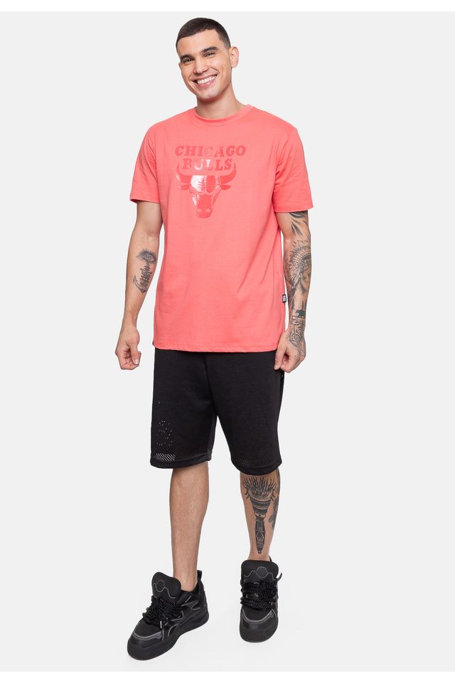 Camiseta-NBA-Masculina-Wet-Logo-Coral