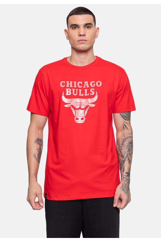 Camiseta-NBA-Masculina-Wet-Logo-Vermelha