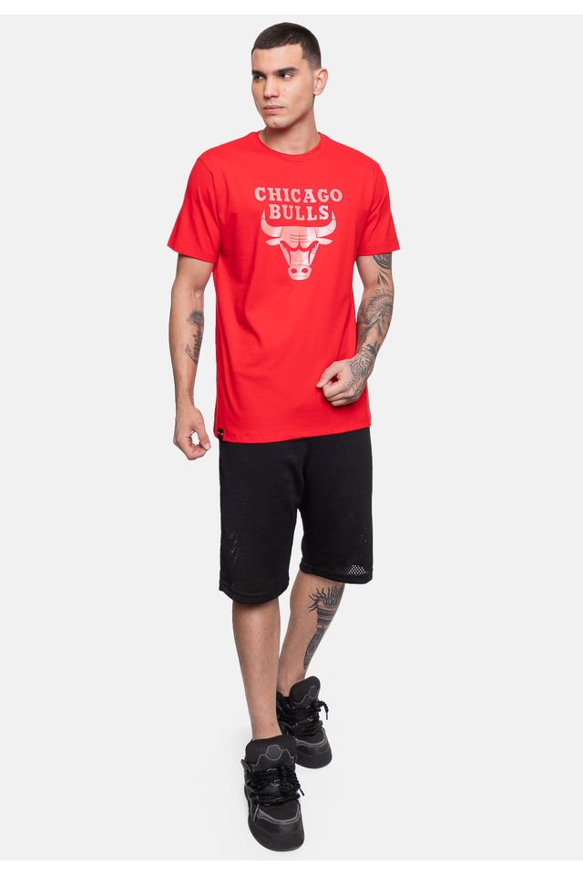 Camiseta-NBA-Masculina-Wet-Logo-Vermelha