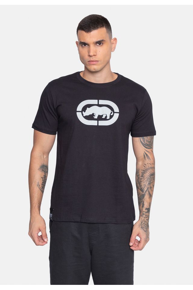 Camiseta-Ecko-Estampada-Preta