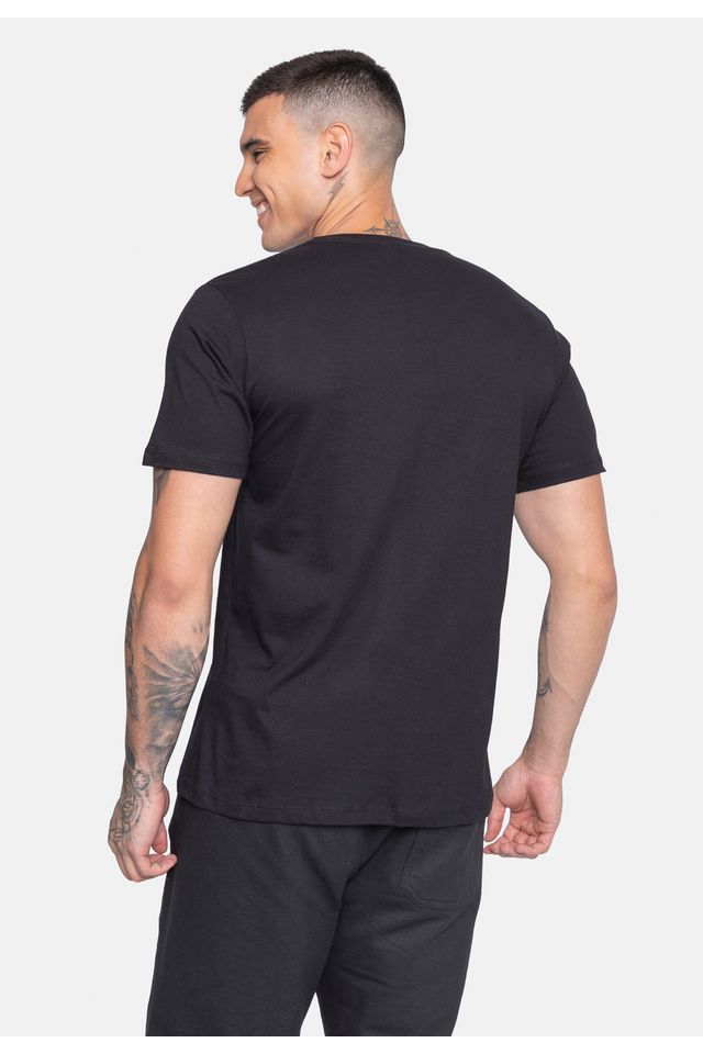 Camiseta-Ecko-Estampada-Preta