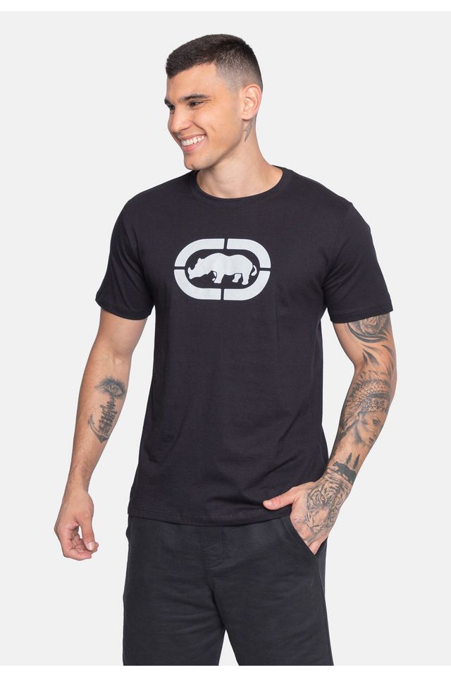 Camiseta-Ecko-Estampada-Preta