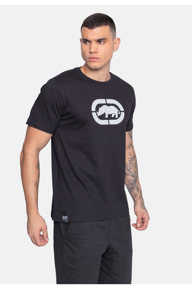 Camiseta-Ecko-Estampada-Preta