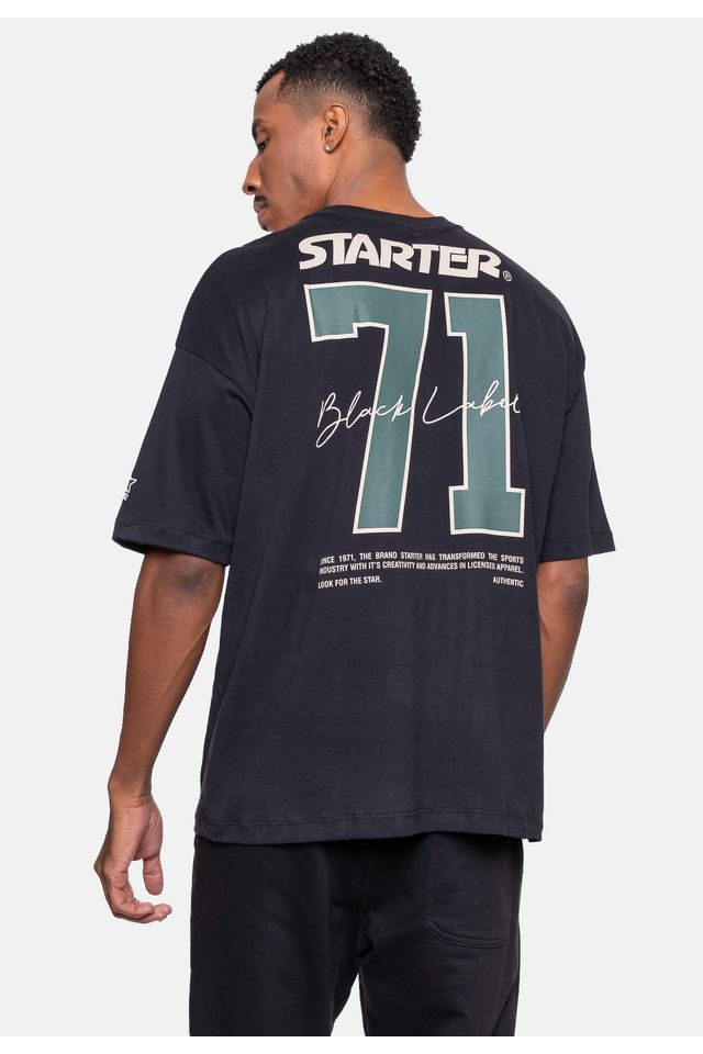 Camiseta-Starter-Hand-Oversized-Preta