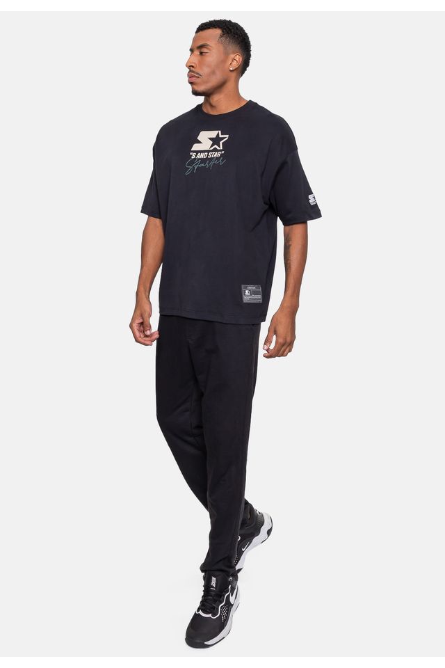 Camiseta-Starter-Hand-Oversized-Preta