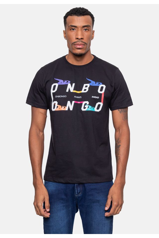 Camiseta-Onbongo-Estampada-Preta Camiseta-Onbongo-Estampada-Preta