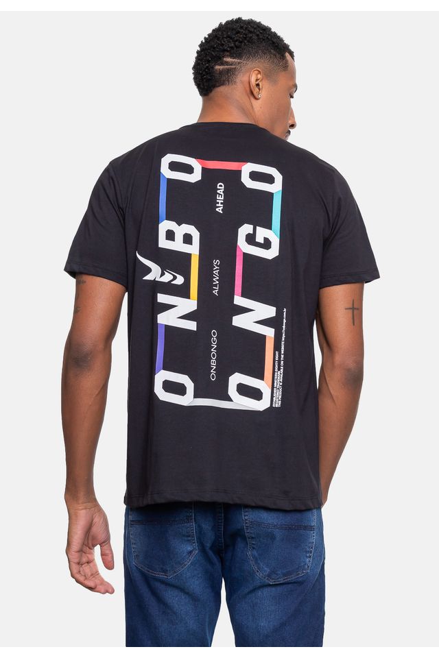 Camiseta-Onbongo-Estampada-Preta