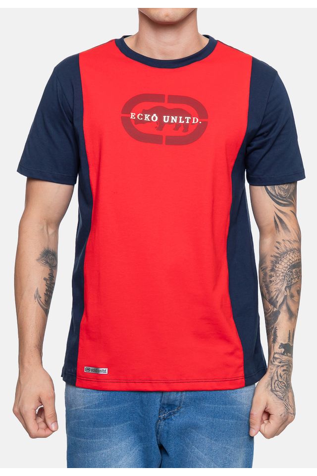 Camiseta-Ecko-Masculina-Especial-Lock-Vermelha