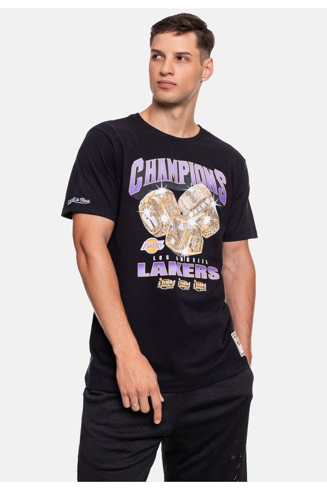 Camiseta-Mitchell---Ness-Rings-Los-Angeles-Lakers-Preta