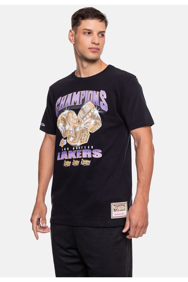 Camiseta-Mitchell---Ness-Rings-Los-Angeles-Lakers-Preta