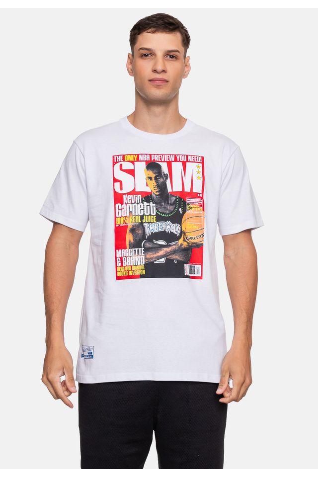 Camiseta-Mitchell---Ness-Slam-Kevin-Garnett-Branca