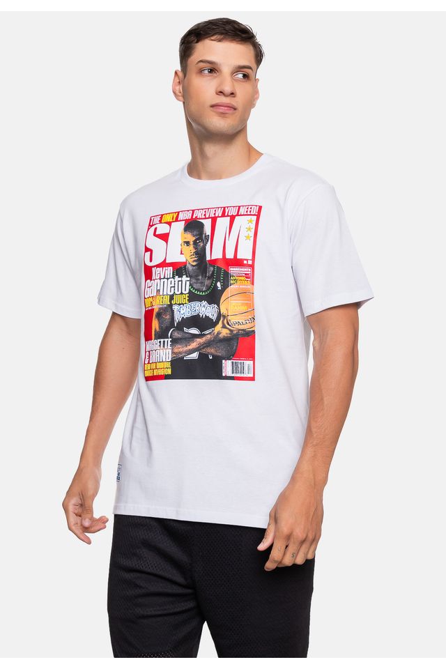 Camiseta-Mitchell---Ness-Slam-Kevin-Garnett-Branca