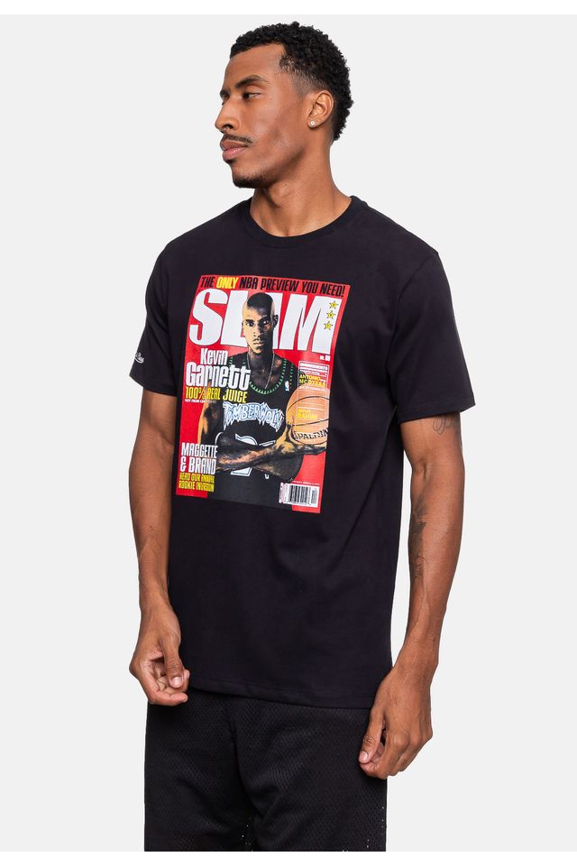 Camiseta-Mitchell---Ness-Slam-Kevin-Garnett-Preta