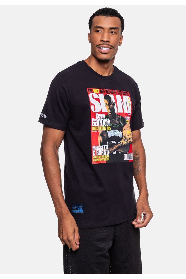 Camiseta-Mitchell---Ness-Slam-Kevin-Garnett-Preta