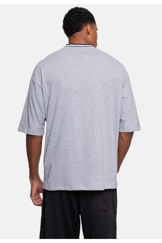 Camiseta-NBA-Oversized-Old-Logo-Brooklyn-Nets-Cinza-Mescla