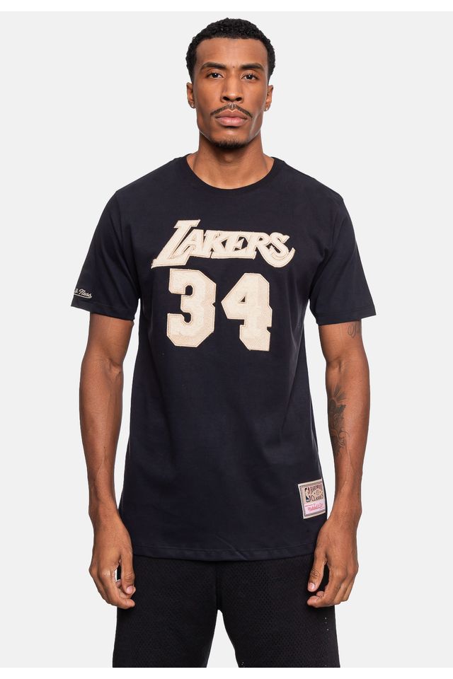 Camiseta-Mitchell---Ness-Los-Angeles-Lakers-Shaquille-O-Neal-Preta Camiseta-Mitchell---Ness-Los-Angeles-Lakers-Shaquille-O-Neal-Preta